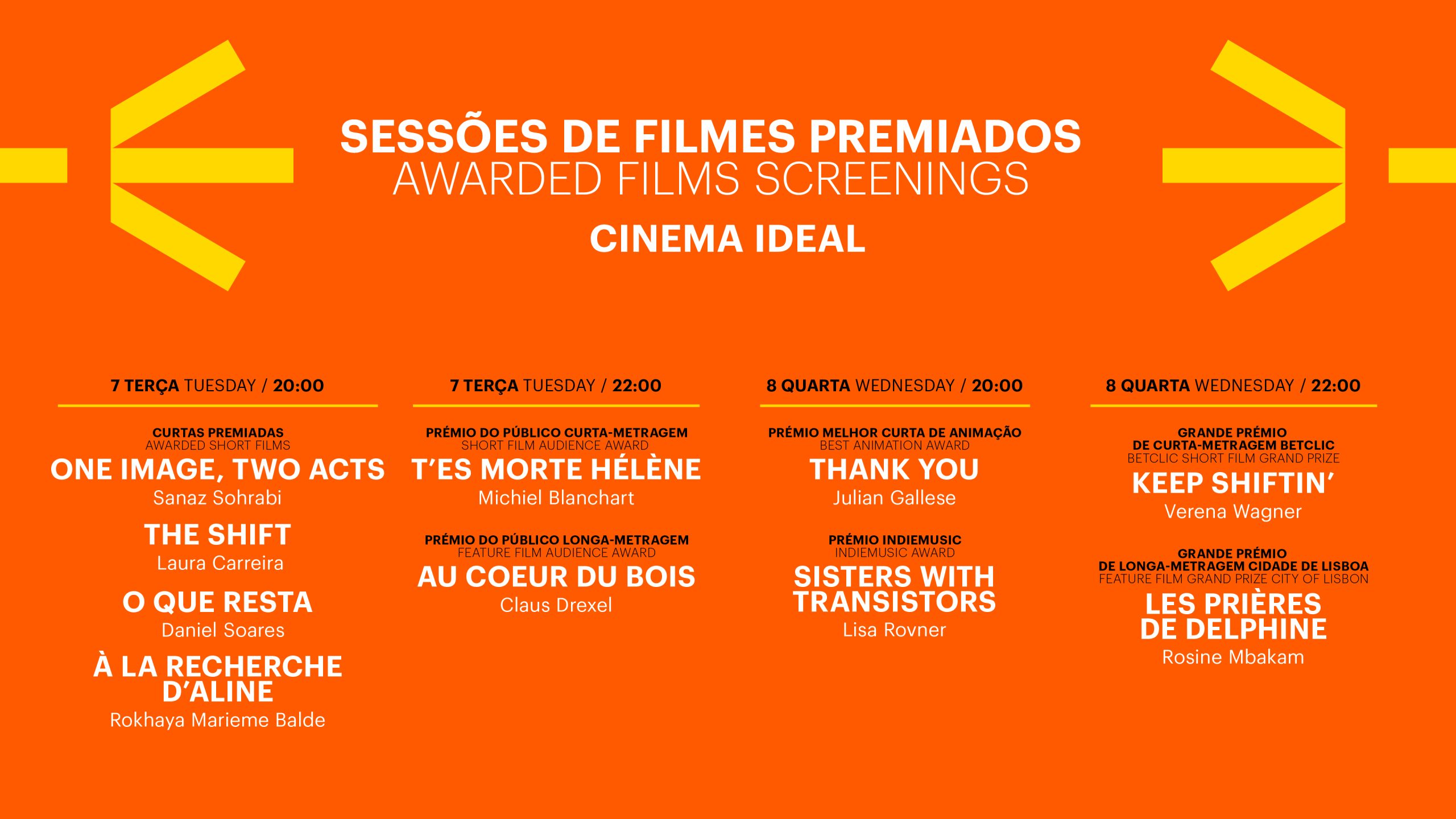 IndieLisboa Sessões de Filmes Premiados no Cinema Ideal